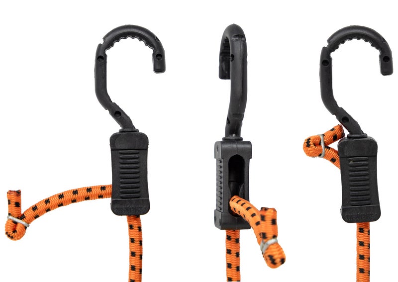 Kotap MABC-18 All- Purpose Adjustable Bungee Cords with Hooks, 18-Inch, Orange/Black, 10 Count - Image 3
